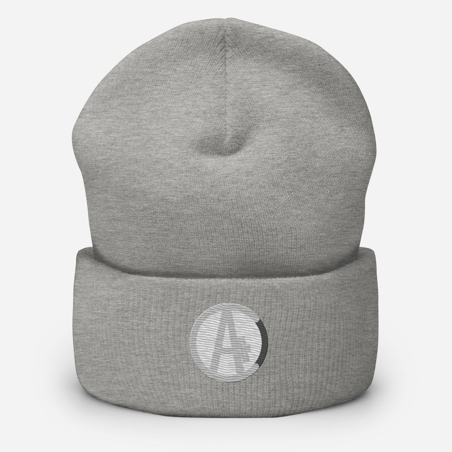 B&W Logo on a colourful Beanie