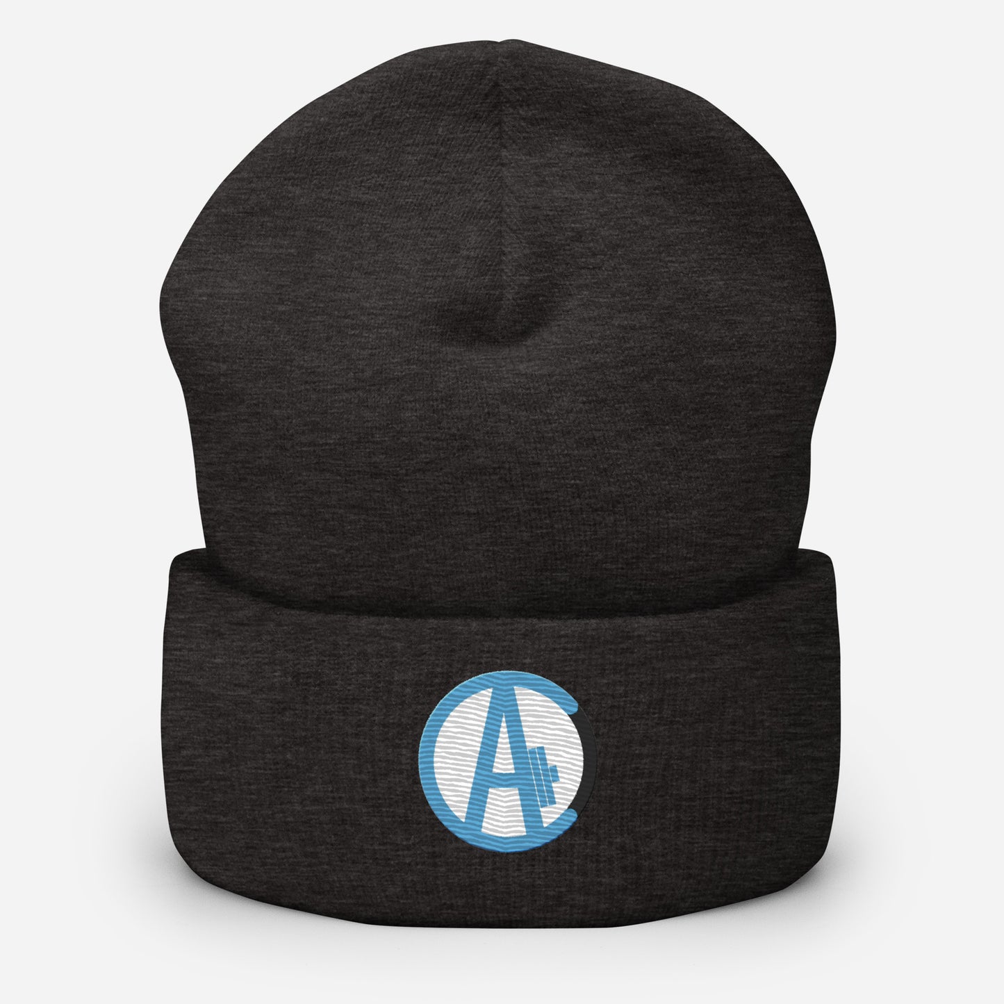 Blue Logo on Not Colourful Beanie